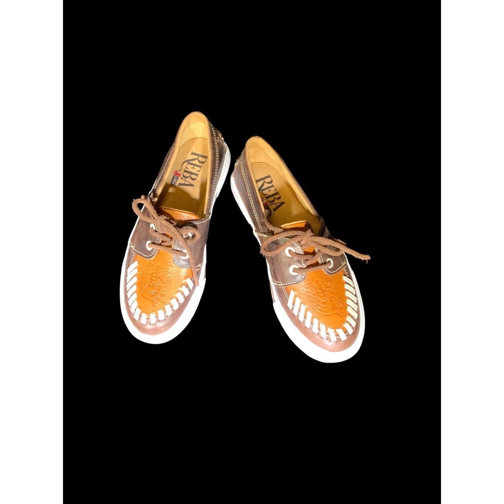 Reba By Justin Aroma Chocolate Leather Lace Up Ladies‎ Shoes RM L059